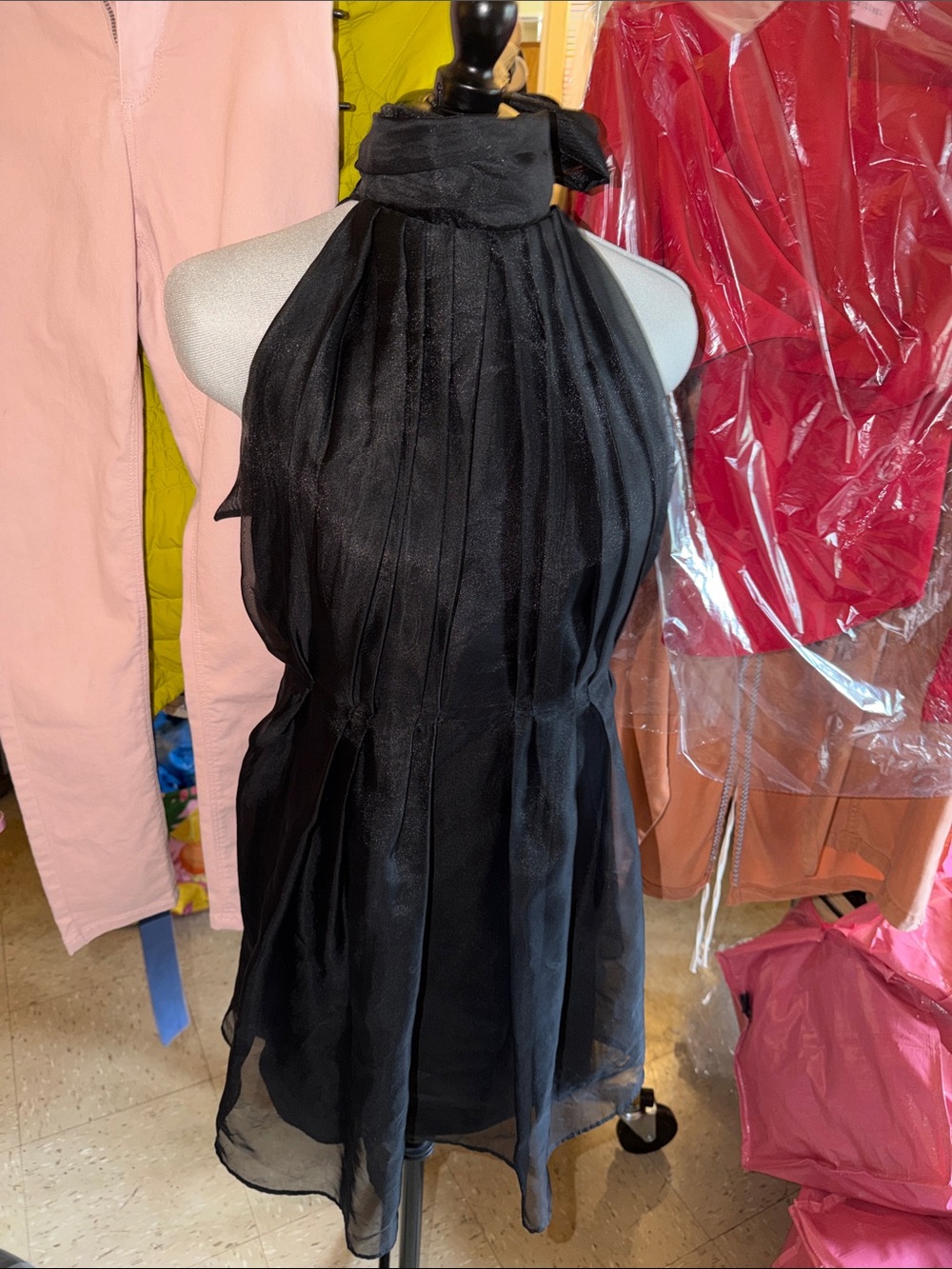 Zara Black Halter Mini Dress